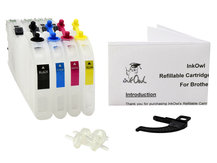 Elongated Refillable Cartridges for BROTHER LC201, LC203, LC205, LC207 and others